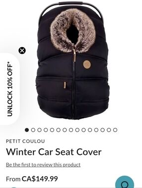 Petit Coulou Winter carseat cover - Onyx